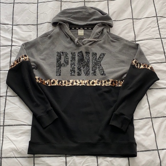 PINK Victoria's Secret Sweaters - PINK Leopard Hoodie